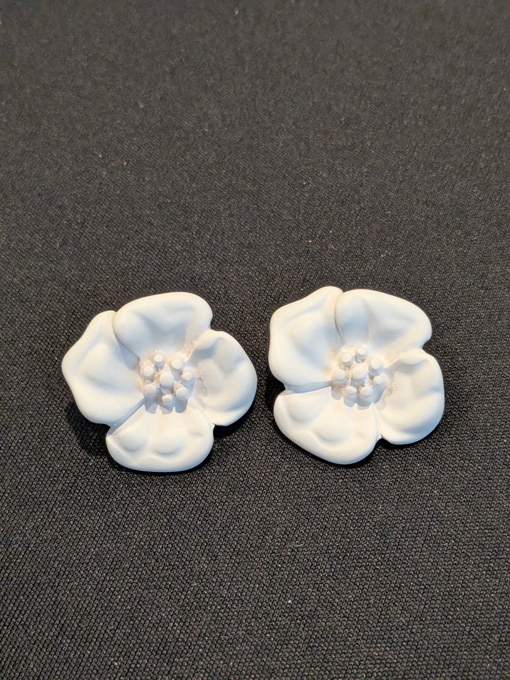 White Magnolia  Earrings